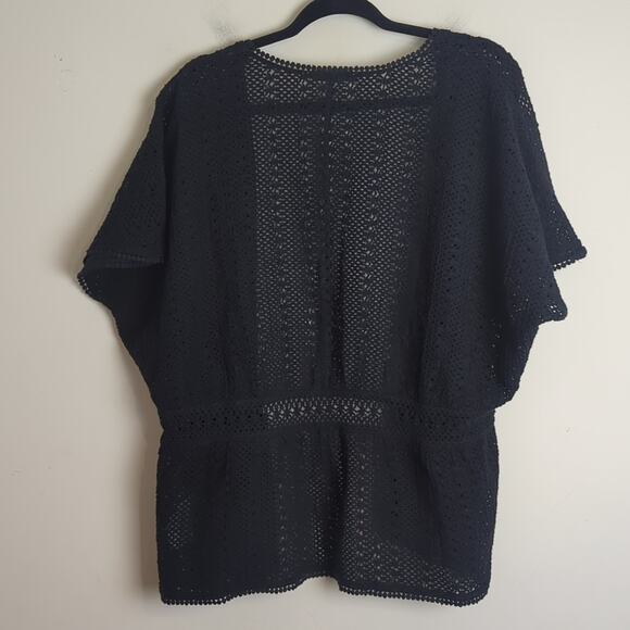 NWT BEAUTIFUL by Lawrence Zarian The Josie Novelty Sweater Topper-Black-Large - Picture 9 of 10